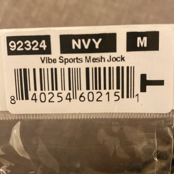 NWT Andrew Christian Vibe Mesh jock strap navy blue with navy straps NEW Medium - Picture 6 of 6